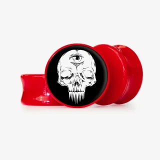 Plug 3 Olhos - Base Selecionável - Caveira