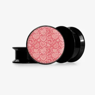 Plug Pequenos Corações - Base Selecionável - Coração