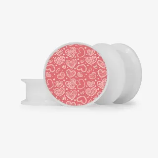 Plug Pequenos Corações - Base Selecionável - Coração