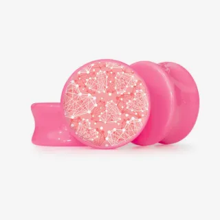 Plug Matemática do Amor com estampa romântica e traços geométricos