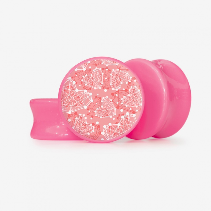 Plug Matemática do Amor com estampa romântica e traços geométricos