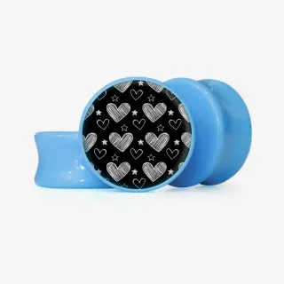 Plug Coração Estrelado - Base Selecionável - Coração