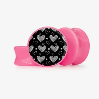 Plug Coração Estrelado - Base Selecionável - Coração