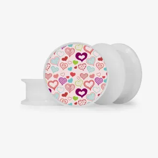 Plug Corações Alegres - Base Selecionável - Coração