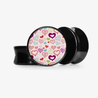 Plug Corações Alegres - Base Selecionável - Coração