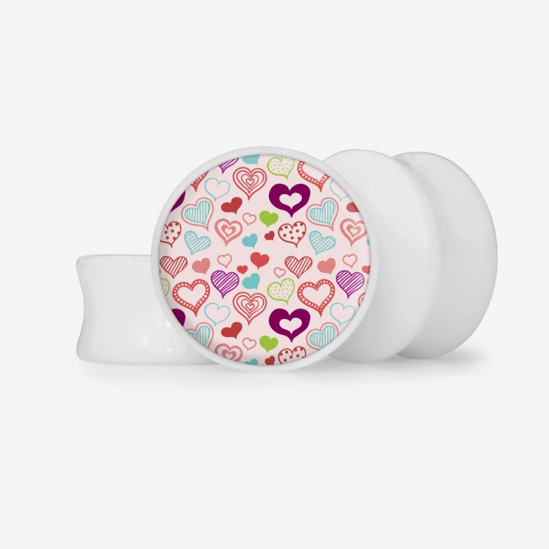 Plug Corações Alegres - Base Selecionável - Coração