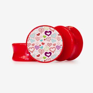 Plug Corações Alegres - Base Selecionável - Coração