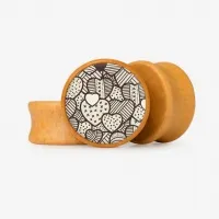 Plug Corações de Retalhos – Alargador Temático com Design