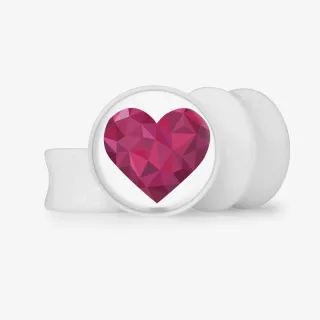 Plug Coração Geométrico - Base Selecionável - Coração