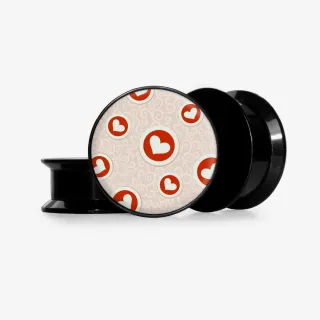 Plug Borbulhas de Amor – Alargador Temático e Decorativo com Estampa Romântica