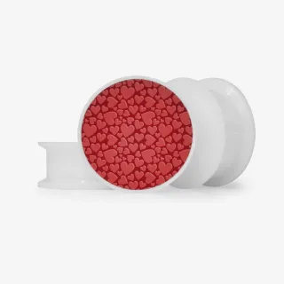 Plug Vermelho Cor de Amor - Base Selecionável - Coração