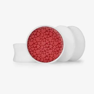 Plug Vermelho Cor de Amor - Base Selecionável - Coração