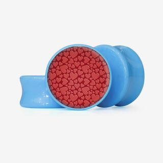 Plug Vermelho Cor de Amor - Base Selecionável - Coração