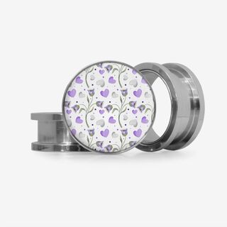 Plug Coração Violeta - Base Selecionável - Coração