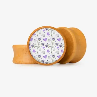 Plug Coração Violeta - Base Selecionável - Coração