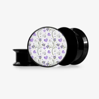 Plug Coração Violeta Base - Alargador Colorido e Estiloso para Seu Estilo