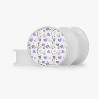 Plug Coração Violeta - Base Selecionável - Coração