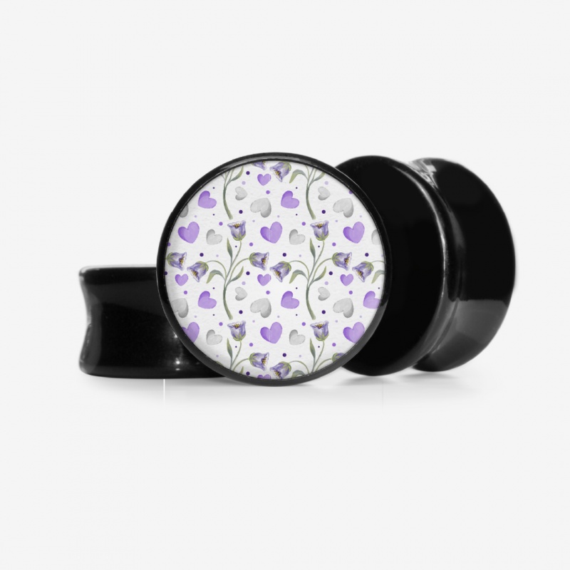 Plug Coração Violeta - Base Selecionável - Coração