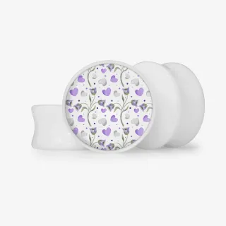 Plug Coração Violeta - Base Selecionável - Coração