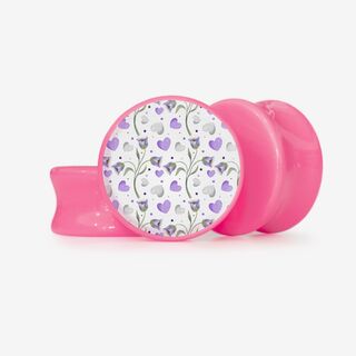 Plug Coração Violeta - Base Selecionável - Coração