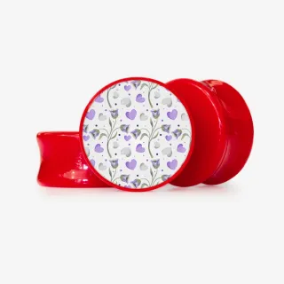 Plug Coração Violeta - Base Selecionável - Coração