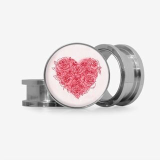 Plug Flores do Amor - Base Selecionável - Coração