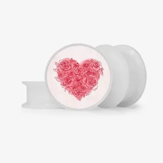 Plug Flores do Amor - Base Selecionável - Coração