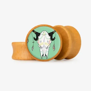 Plug Cabeça de Boi 2 - Base Selecionável - Étnico