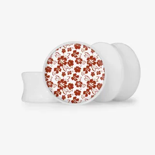 Plug Flores Vermelhas - Base Selecionável - Floral