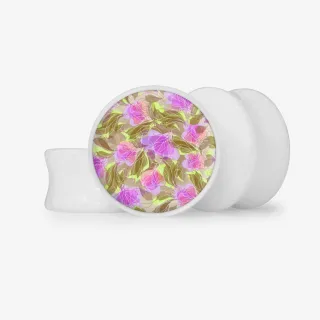 Plug Flores Tracejadas - Base Selecionável - Floral