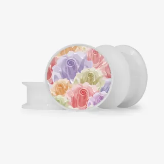 Plug Flores Aquarela - Base Selecionável - Floral