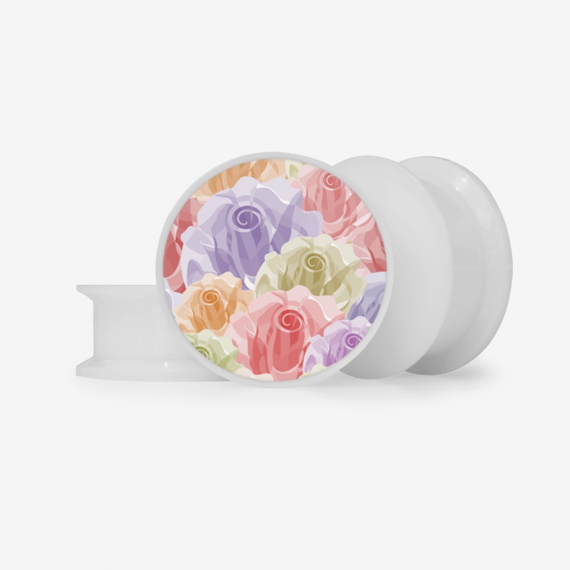 Plug Flores Aquarela - Base Selecionável - Floral