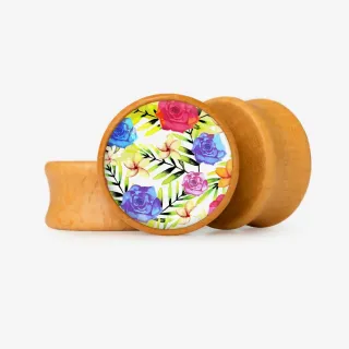 Plug Flores Vibrantes - Base Selecionável - Floral