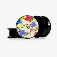 Plug Flores Vibrantes com Base Selecionável | ALARGS