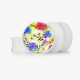Plug Flores Vibrantes - Base Selecionável - Floral