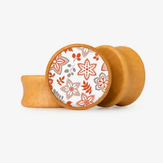 Plug Flores do Verão com estampa floral colorida e base selecionável