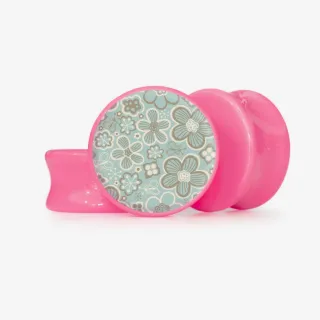 Plug Flores Delicadas - Base Selecionável - Floral