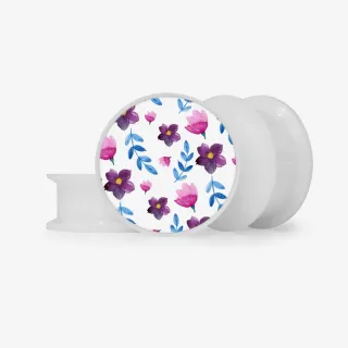 Plug Flores Aquarela - Base Selecionável - Floral