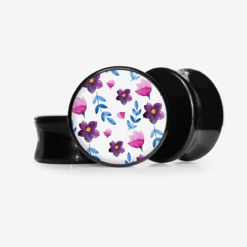 Plug Flores Aquarela - Base Selecionável - Floral