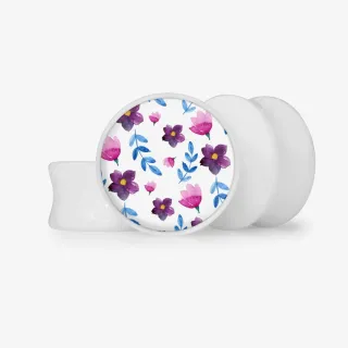 Plug Flores Aquarela - Base Selecionável - Floral