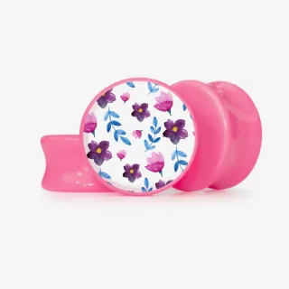 Plug Flores Aquarela - Base Selecionável - Floral