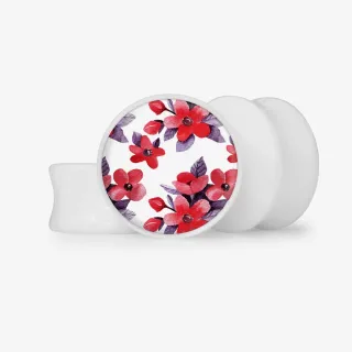 Plug Flor Walleriana com estampa floral e base de acrílico, madeira ou aço