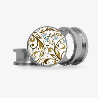 Plug Flores Elegantes - Base Selecionável - Floral