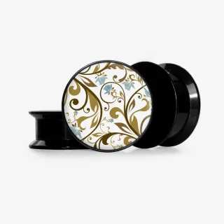 Plug Flores Elegantes - Base Selecionável - Floral