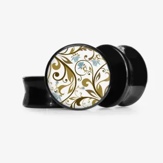 Plug Flores Elegantes - Base Selecionável - Floral