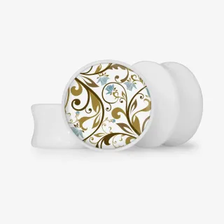 Plug Flores Elegantes - Base Selecionável - Floral