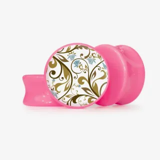 Plug Flores Elegantes - Base Selecionável - Floral