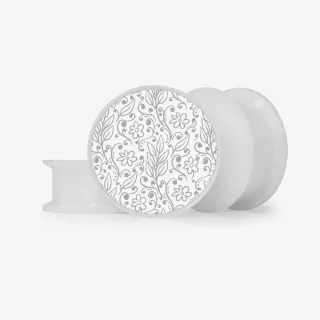 Plug com estampa floral leve em tons coloridos e delicados