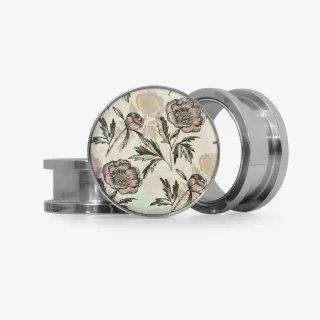 Plug Flores Vintage - Base Selecionável - Floral