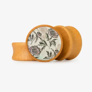 Plug Flores Vintage com estampa floral em base selecionável